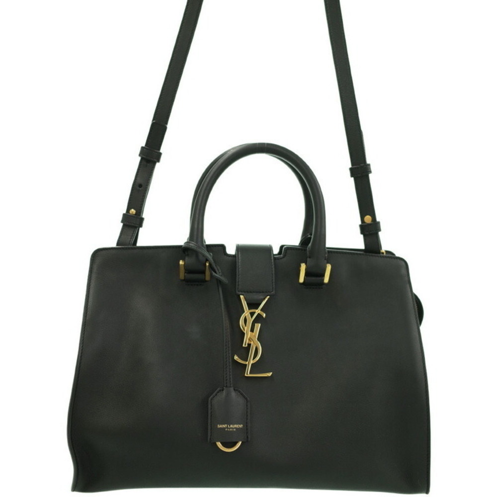 SAINT LAURENT PARIS Monogram Cabas 2way Leather HandBag